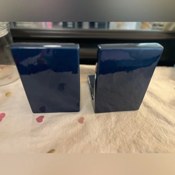 Navy Blue Whale Bookends - Picture 6 of 11